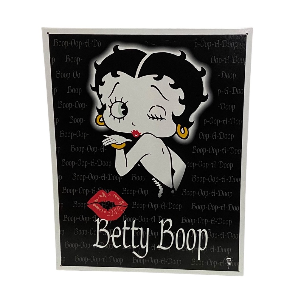 Sign Betty Boop Boop Oop A Doop Kisses Nostalgic Metal Sign